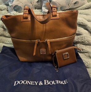 Dooney & Bourke Tan Leather Tote and Wallet